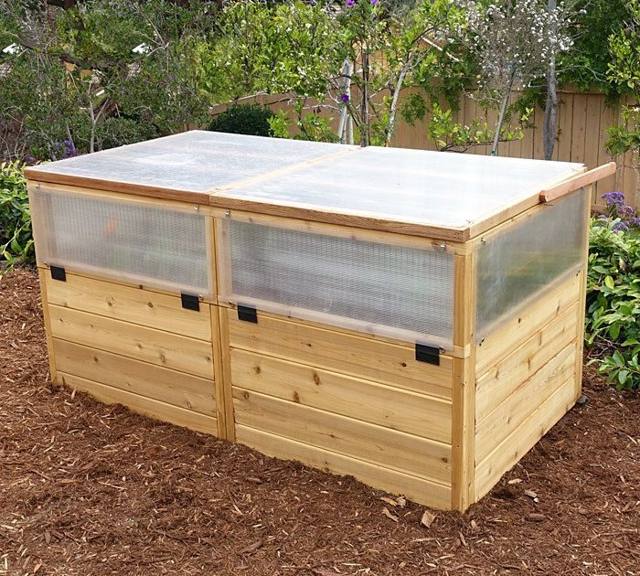 Cedar mini greenhouse kit, 3′×6′