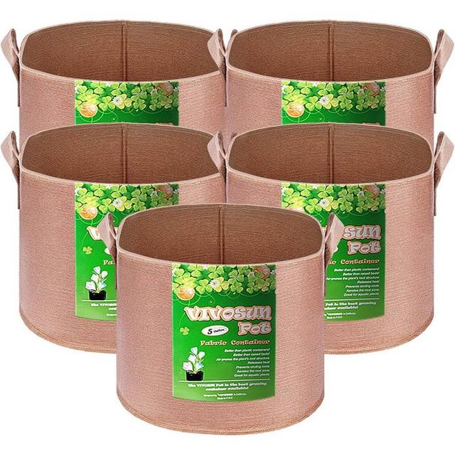VIVOSUN 5 Gallon Grow Bags — 5-Pack