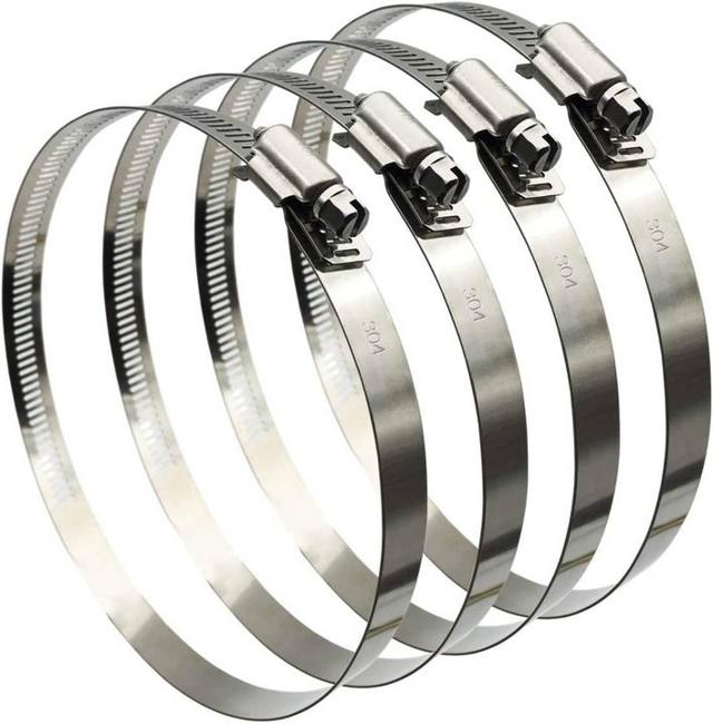 AC Infinity Duct Clamps 6 Inch Stainless — 2-Pack