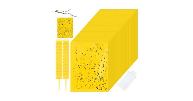 Gideal Dual-Sided Yellow Sticky Traps — 20-Pack, 6×8 in