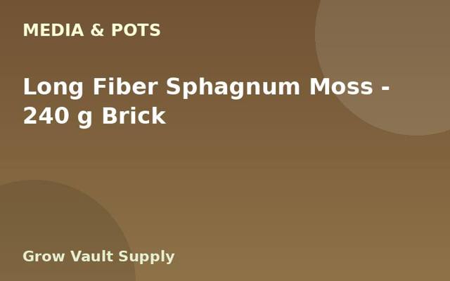 Long Fiber Sphagnum Moss — 240 g Brick
