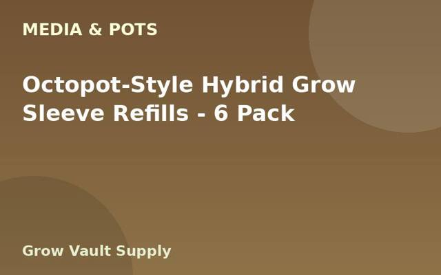 Octopot-Style Hybrid Grow Sleeve Refills — 6 Pack