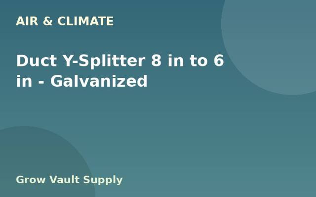 Duct Y-Splitter 8 in to 6 in — Galvanized