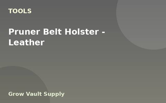 Pruner Belt Holster — Leather