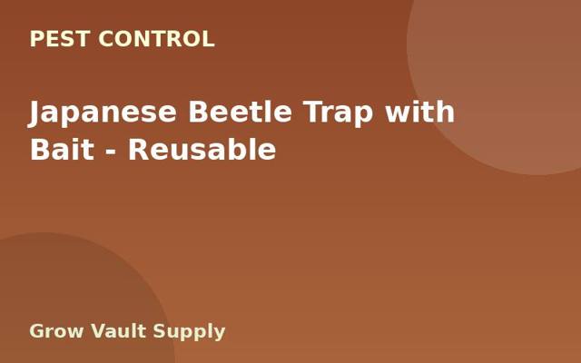 Japanese Beetle Trap with Bait — Reusable