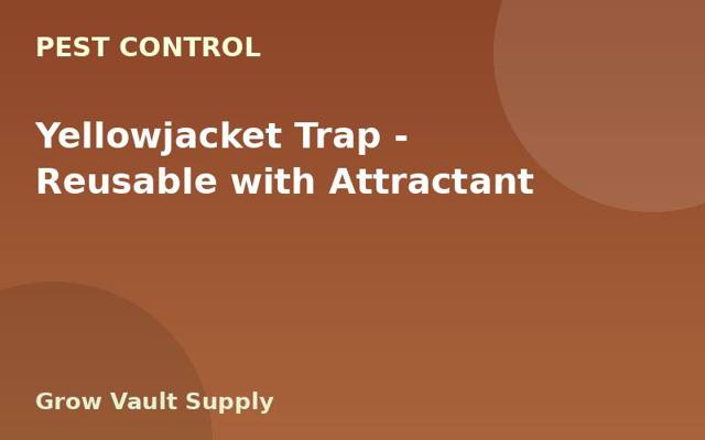 Yellowjacket Trap — Reusable with Attractant