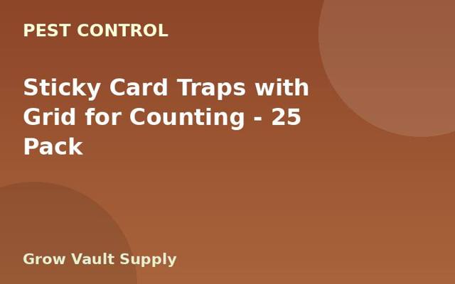 Sticky Card Traps with Grid for Counting — 25 Pack