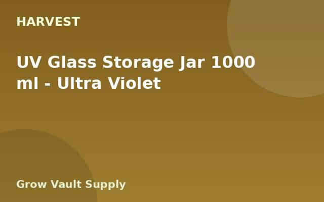 UV Glass Storage Jar 1000 ml — Ultra Violet