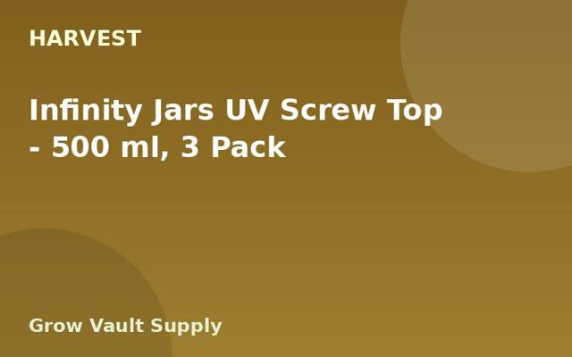 Infinity Jars UV Screw Top — 500 ml, 3 Pack