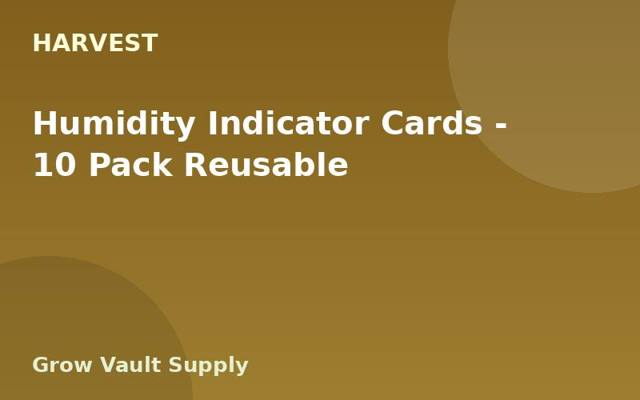 Humidity Indicator Cards — 10 Pack Reusable