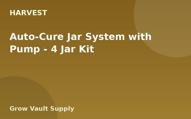 Auto-Cure Jar System with Pump — 4 Jar Kit