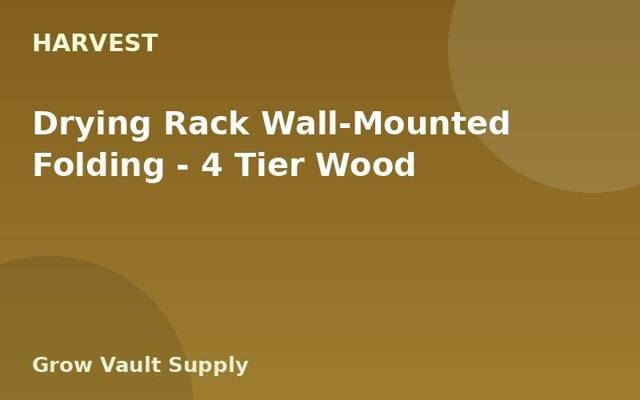 Drying Rack Wall-Mounted Folding — 4 Tier Wood