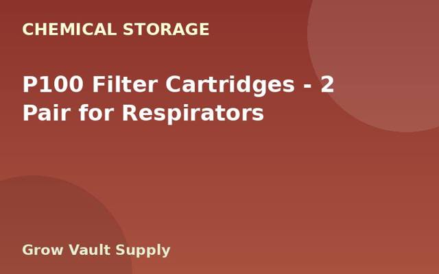P100 Filter Cartridges — 2 Pair for Respirators