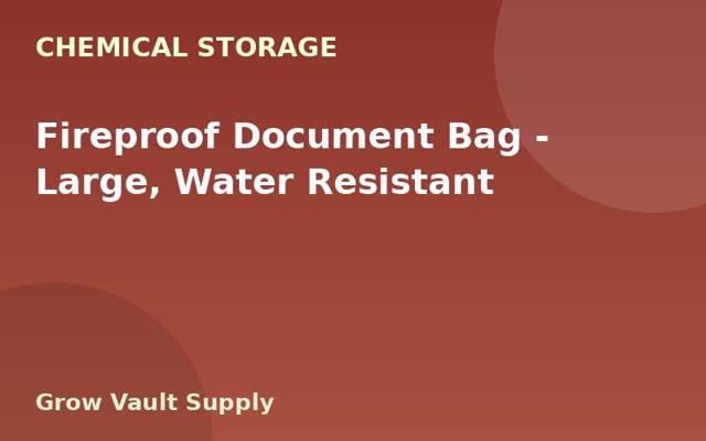 Fireproof Document Bag — Large, Water Resistant