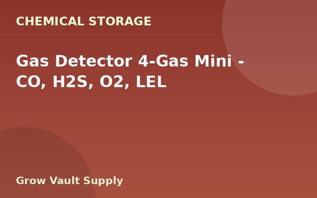 Gas Detector 4-Gas Mini — CO, H2S, O2, LEL