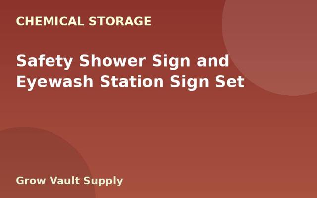 Safety Shower Sign and Eyewash Station Sign Set
