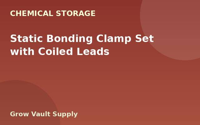 Static Bonding Clamp Set with Coiled Leads