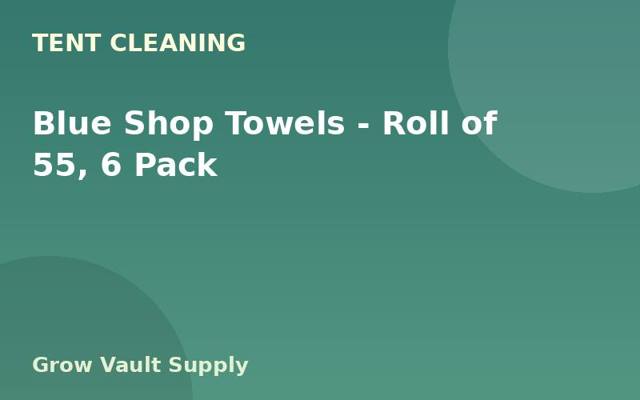 Blue Shop Towels — Roll of 55, 6 Pack