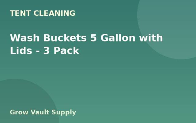 Wash Buckets 5 Gallon with Lids — 3 Pack