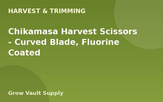 Chikamasa Harvest Scissors — Curved Blade, Fluorine Coated