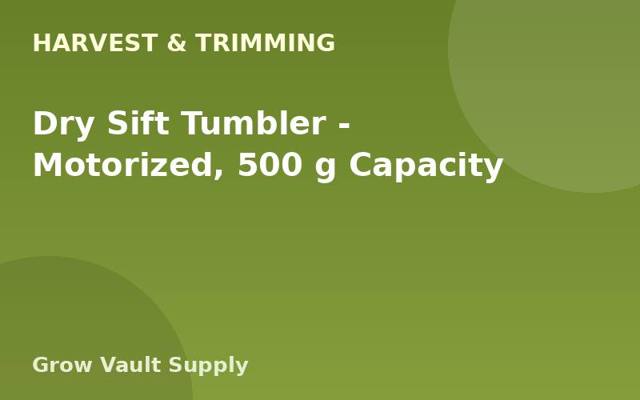 Dry Sift Tumbler — Motorized, 500 g Capacity