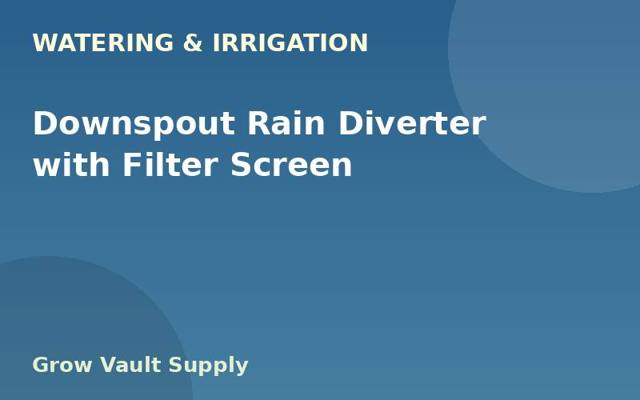 Downspout Rain Diverter with Filter Screen