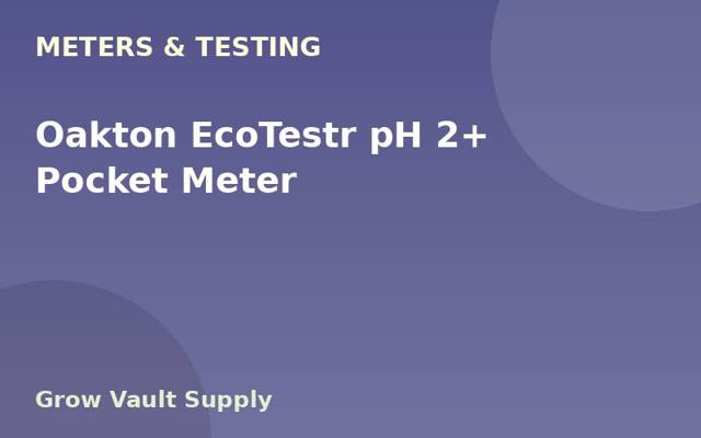Oakton EcoTestr pH 2+ Pocket Meter
