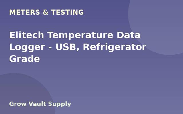 Elitech Temperature Data Logger — USB, Refrigerator Grade