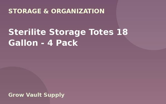 Sterilite Storage Totes 18 Gallon — 4 Pack