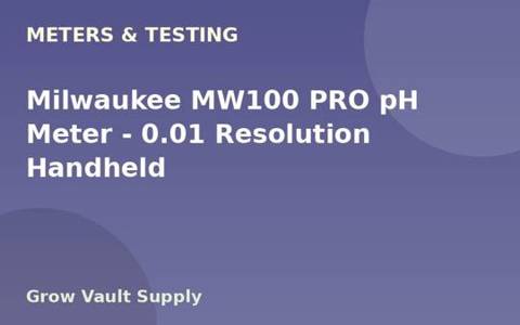 Milwaukee MW100 PRO pH Meter — 0.01 Resolution Handheld