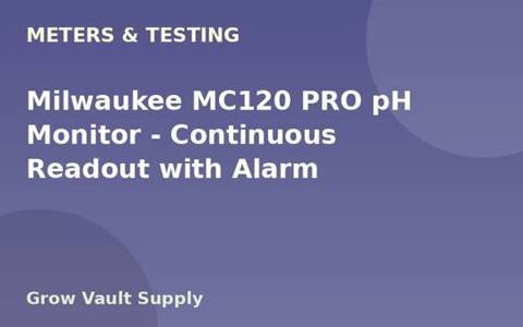 Milwaukee MC120 PRO pH Monitor — Continuous Readout with Alarm
