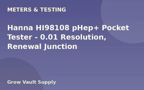 Hanna HI98108 pHep+ Pocket Tester — 0.01 Resolution, Renewal Junction