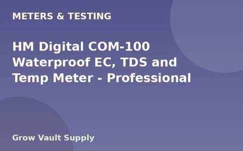 HM Digital COM-100 Waterproof EC, TDS and Temp Meter — Professional