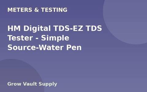 HM Digital TDS-EZ TDS Tester — Simple Source-Water Pen