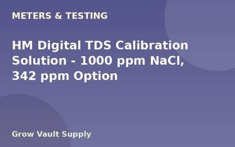HM Digital TDS Calibration Solution — 1000 ppm NaCl, 342 ppm Option