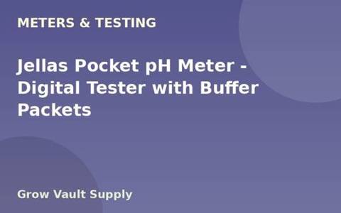 Jellas Pocket pH Meter — Digital Tester with Buffer Packets