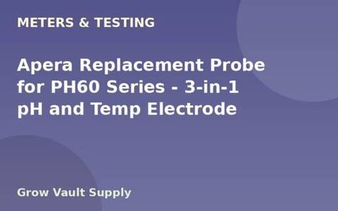 Apera Replacement Probe for PH60 Series — 3-in-1 pH and Temp Electrode