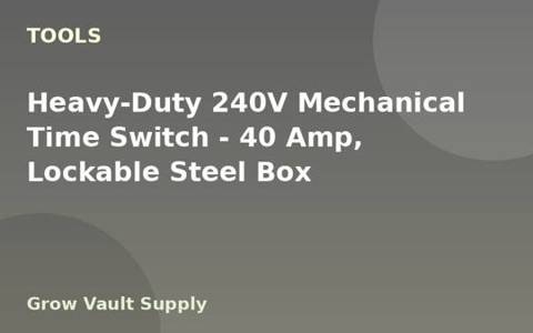 Heavy-Duty 240V Mechanical Time Switch — 40 Amp, Lockable Steel Box