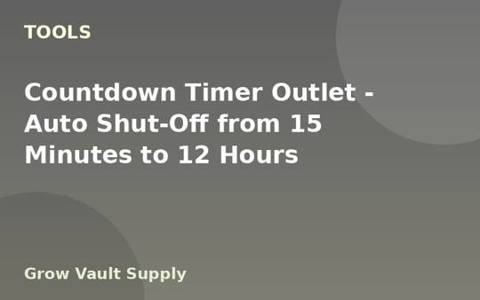 Countdown Timer Outlet — Auto Shut-Off from 15 Minutes to 12 Hours