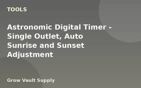 Astronomic Digital Timer — Single Outlet, Auto Sunrise and Sunset Adjustment