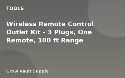 Wireless Remote Control Outlet Kit — 3 Plugs, One Remote, 100 ft Range