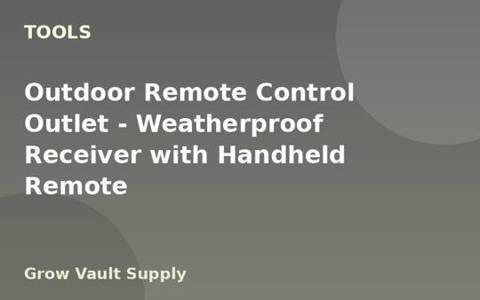 Outdoor Remote Control Outlet — Weatherproof Receiver with Handheld Remote