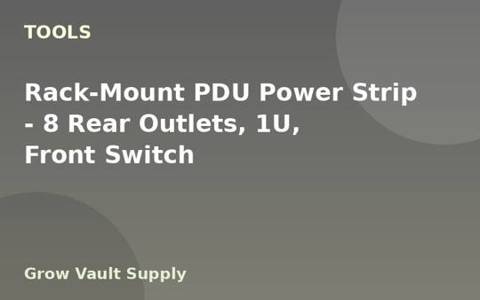 Rack-Mount PDU Power Strip — 8 Rear Outlets, 1U, Front Switch