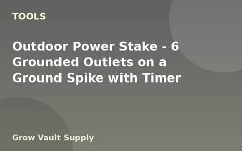 Outdoor Power Stake — 6 Grounded Outlets on a Ground Spike with Timer