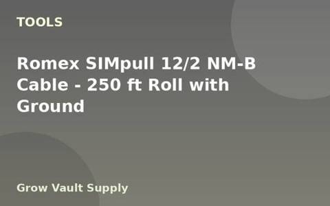 Romex SIMpull 12/2 NM-B Cable — 250 ft Roll with Ground