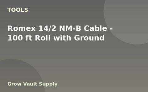 Romex 14/2 NM-B Cable — 100 ft Roll with Ground