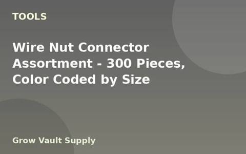 Wire Nut Connector Assortment — 300 Pieces, Color Coded by Size