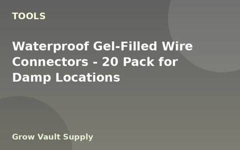 Waterproof Gel-Filled Wire Connectors — 20 Pack for Damp Locations