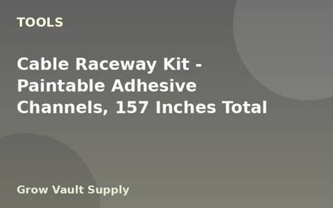 Cable Raceway Kit — Paintable Adhesive Channels, 157 Inches Total