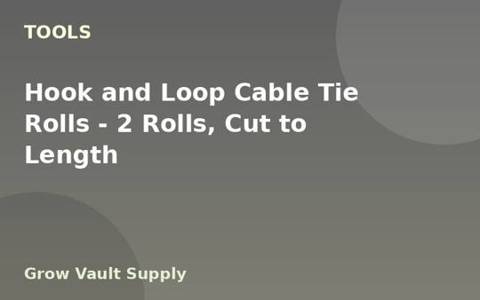 Hook and Loop Cable Tie Rolls — 2 Rolls, Cut to Length